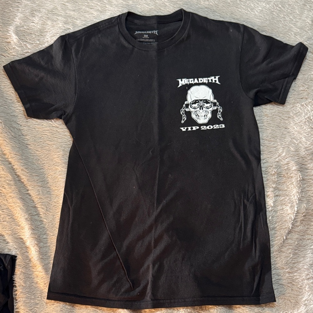 Black Megadeth VIP 2023 Graphic T-Shirt - Men